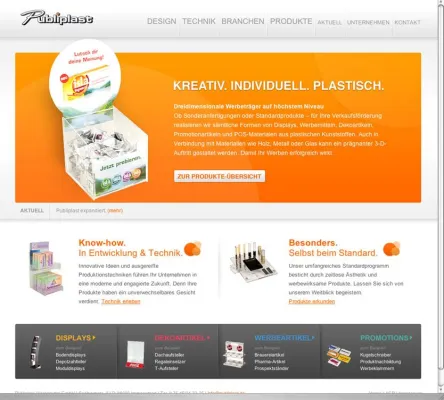 Bild: Optimierter Webauftritt von Publiplast