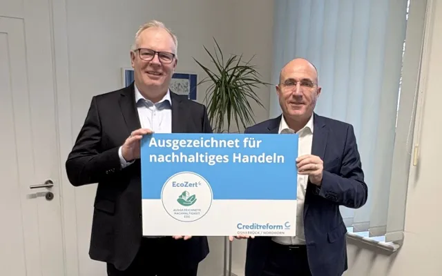 Ausgezeichnetes Outputmanagement – BRIDGETEC erhält erneut das EcoZert von Creditreform Bild: Ausgezeichnetes Outputmanagement – BRIDGETEC erhält erneut das EcoZert von Creditreform