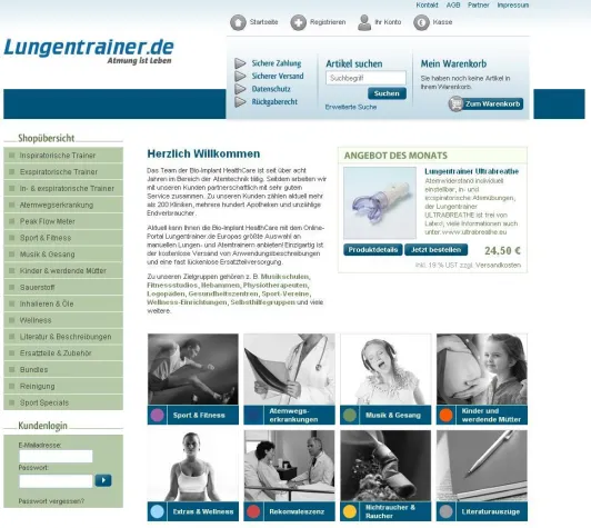 Bild: Lungentrainer - Das neue Portal ist ab sofort online