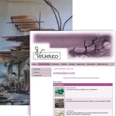 Bild: Neueröffnung - tauchen Sie ein in die wundervolle Welt der Kunst und Geschenke - Jetzt auf velvetico.de