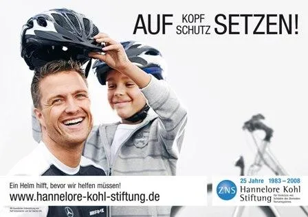 Bild: Ralf Schumacher setzt auf Kopfschutz