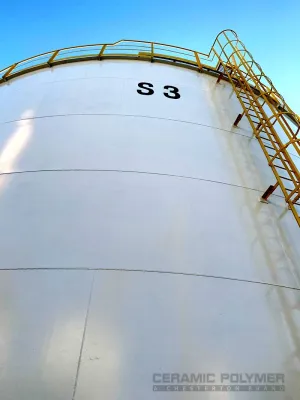 Außen- und Innenbeschichtung von Industriewassertank in einer Raffinerie mit Ceramic-Polymer Markenprodukten Bild: Außen- und Innenbeschichtung von Industriewassertank in einer Raffinerie mit Ceramic-Polymer Markenprodukten