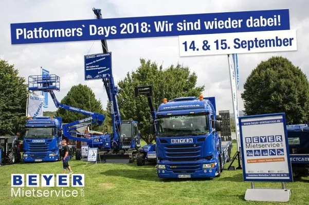 Platformers' Days 2018 – Beyer-Mietservice zeigt Querschnitt der Neuzugänge Bild: Platformers' Days 2018 – Beyer-Mietservice zeigt Querschnitt der Neuzugänge