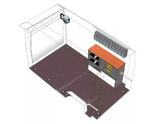 Bild: Rollende StoreVan Werkstatt auf dem Modell Nissan NV400 – Branche Vertrieb und Wartung von Gabelstaplern