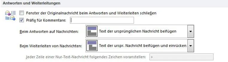 Bild: Wie formatiere ich Nachrichten vor dem Antworten? - Der QualityHosting-Outlook-Tipp