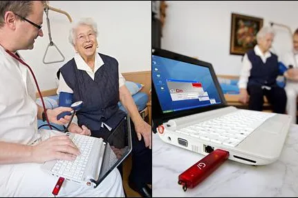 Bild: Mobiles Arbeiten für Ärzte: Sicherer Zugriff auf Patientenakte spart Zeit, Kosten und optimiert die Betreuung