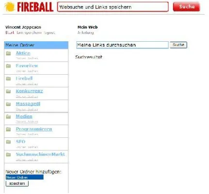 Bild: Fireball neu auch mit Social Bookmarks.