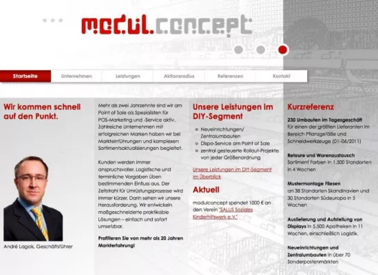 Bild: Website Relaunch von modulconcept