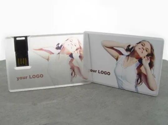 Bild: Neu: Transparente USB-Karte mit Vierfarb-Logodruck