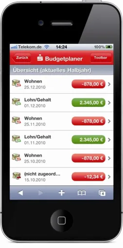 Kostenloser S-Budgetplaner für iPhone und andere Smartphones Bild: Kostenloser S-Budgetplaner für iPhone und andere Smartphones
