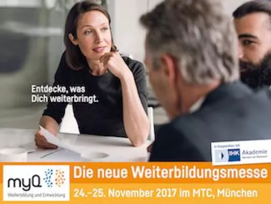Bild: myQ: Innovatives Messekonzept für Weiterbildung und Entwicklung gastiert vom 24.-25. November 2017 in München