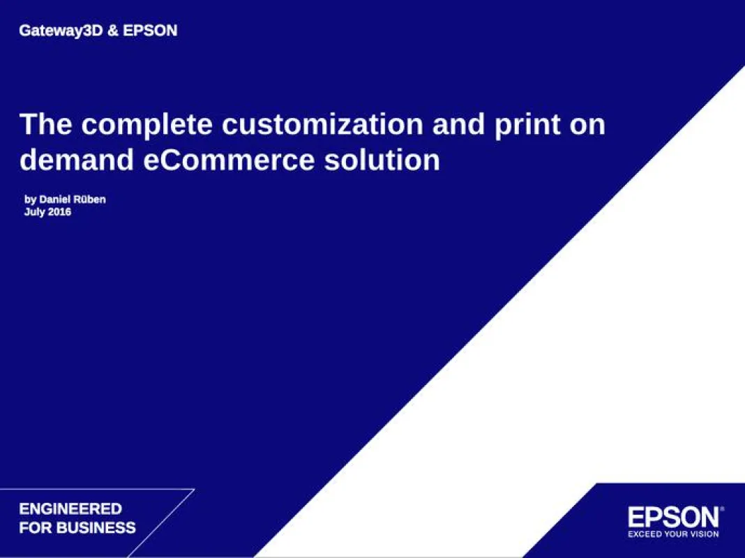 Print on Demand Lösung von Epson und Gateway3D