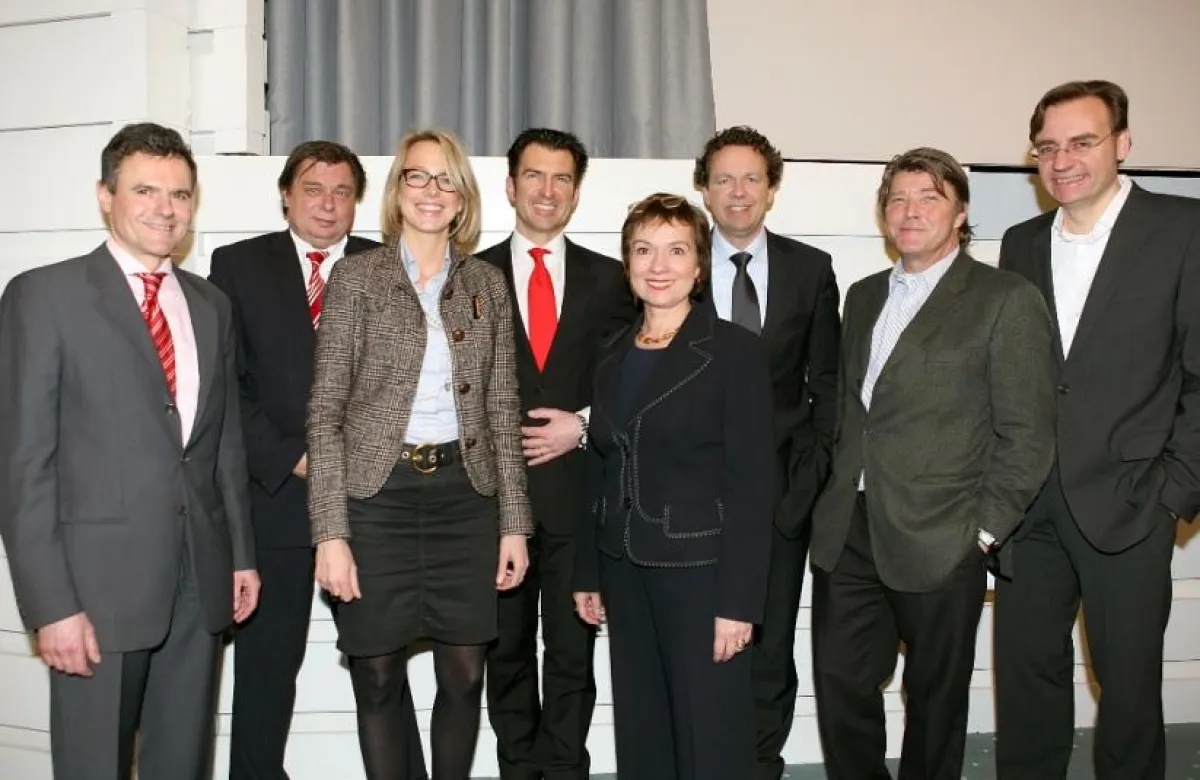 v.l.n.r. Dr. Rainer Esser,  Dr. Thomas Schneider, Julia Jäkel, Philipp Welte, Dagmar Winklhofer-Bülow, Christoph Schuh, Fried v. Bismarck, Kai-Hinrich Renner