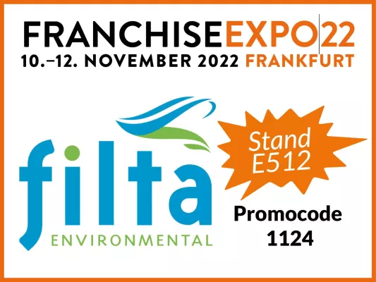 Bild: Filta: „Grünstes“ Franchiseunternehmen nimmt an Franchise Expo teil, Frankfurt, 10.-12.11.2022, Stand E512 