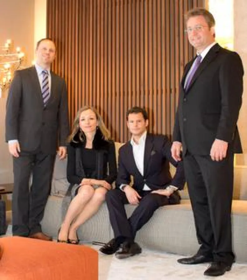 Dr. Peter Schorr, Melanie Inhofer-Schorr, Alessandro Minotti und Edgar Inhofer