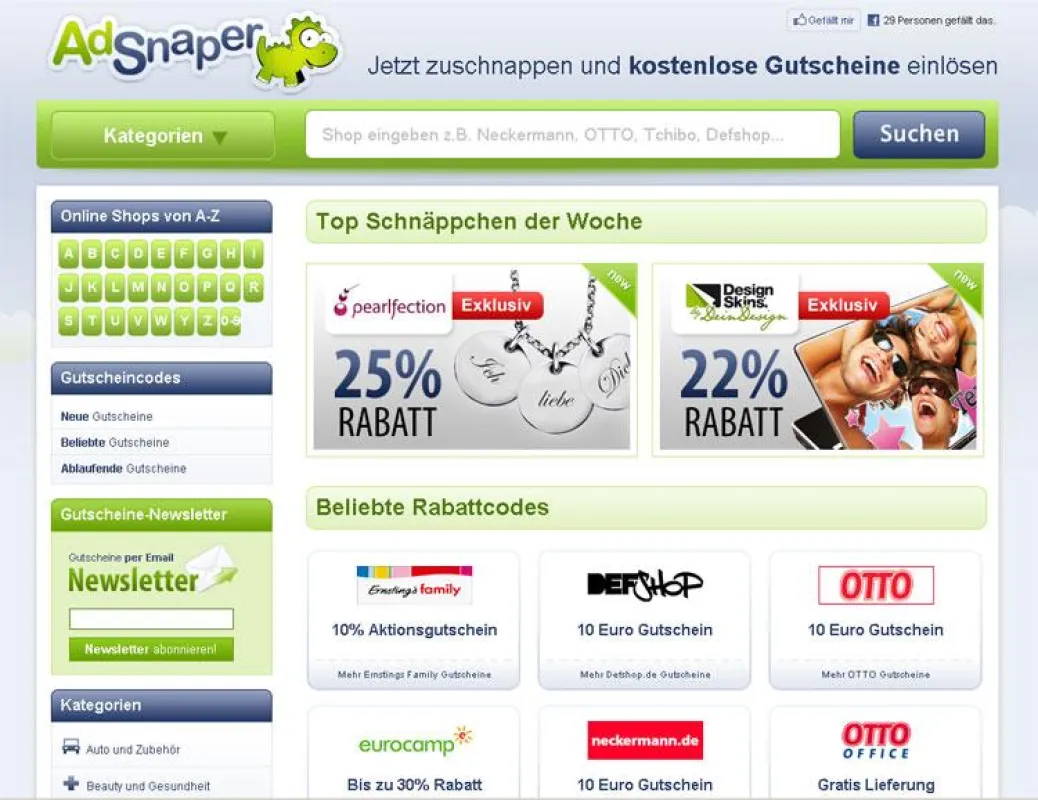 Screenshot adsnaper.de