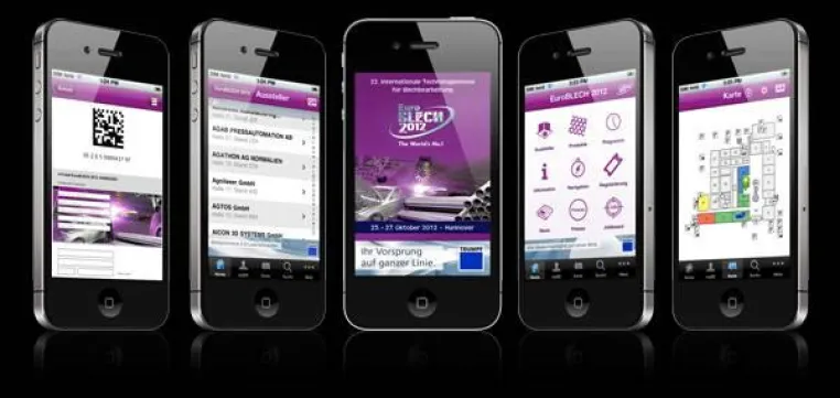 Mobile Messe App macht die EuroBLECH 2012 virtuell erlebbar Bild: Mobile Messe App macht die EuroBLECH 2012 virtuell erlebbar