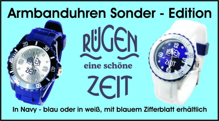 Armbanduhr „Rügen - eine schöne Zeit“ kommt zu Ferienbeginn Bild: Armbanduhr „Rügen - eine schöne Zeit“ kommt zu Ferienbeginn
