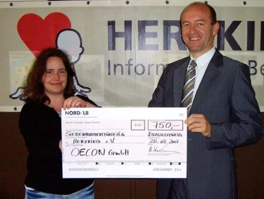 Bild: Braunschweiger Unternehmen beweist Herz: Finanzspritze für den Herzkind e.V.