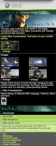 Bild: Mobile Webangebote der iconmobile group begleiten Rekordstart des Xbox Kultshooters Halo 3 in den USA