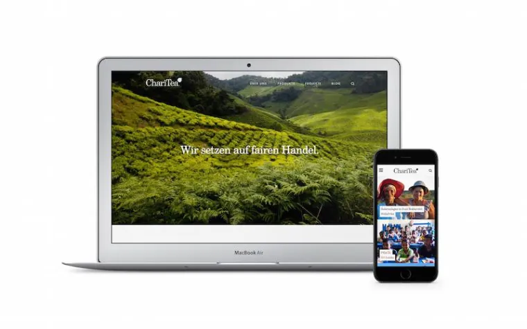 Bild: ChariTea: Neue Markenwebsite von Demodern