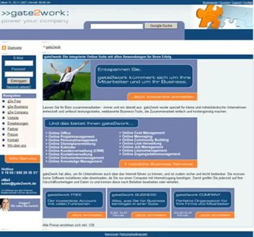 Bild: Organisation und Kommunikation a la Web 2.0: Das Workingportal gate2work.de geht live