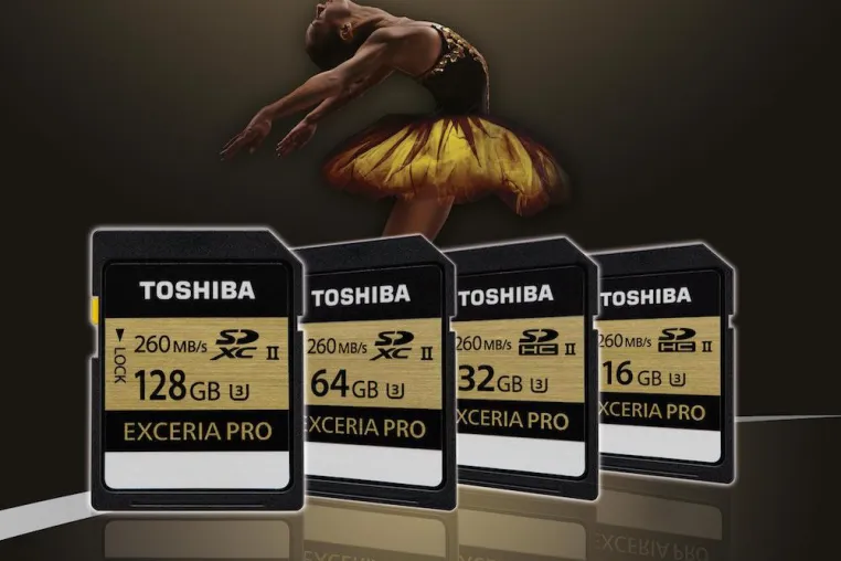 Neue EXCERIA PRO SD-Speicherkarten von Toshiba für 4K-Videoapplikationen jetzt auch in Europa verfügbar Bild: Neue EXCERIA PRO SD-Speicherkarten von Toshiba für 4K-Videoapplikationen jetzt auch in Europa verfügbar