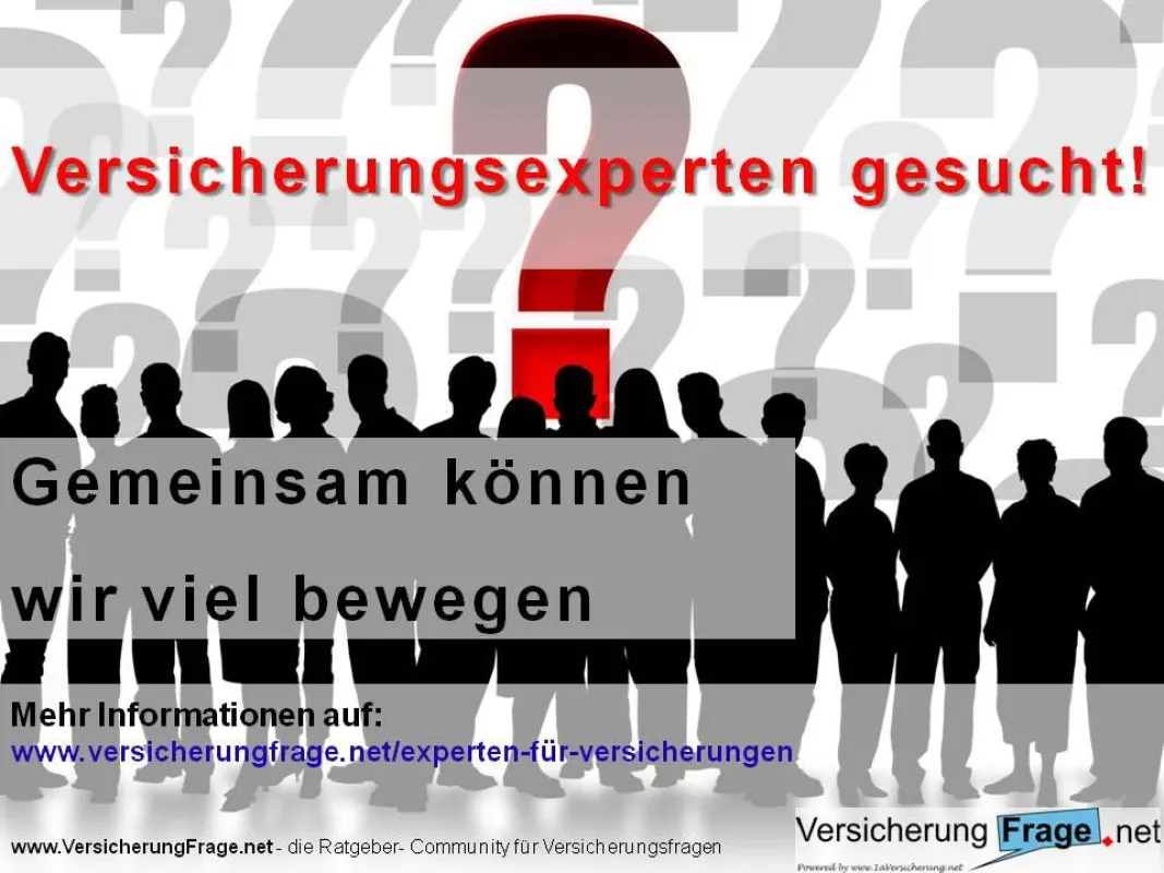 www.VersicherungFrage.net - Versicherungsexperten gesucht!