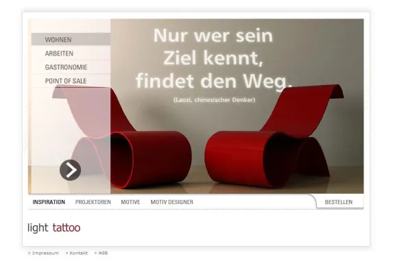 Bild: Launch des Light Tattoo Onlineshops