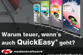 Bild: QuickEasy® RollUp Display – Standfest auch im harten Promotionseinsatz