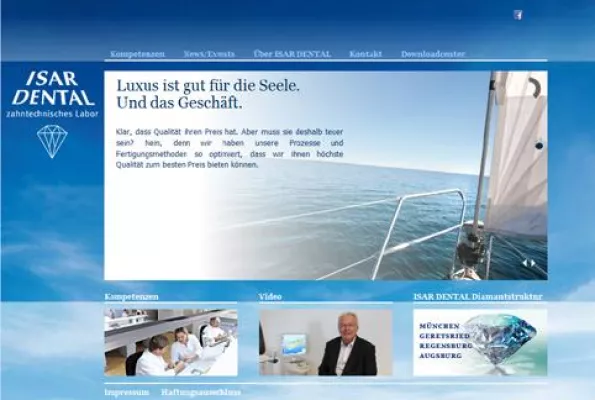 Edel und serviceorientiert - ISAR DENTAL mit neuer Website am Start Bild: Edel und serviceorientiert - ISAR DENTAL mit neuer Website am Start