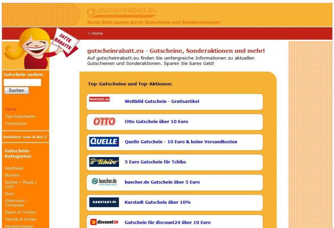 Bildschirmfoto gutscheinrabatt.eu