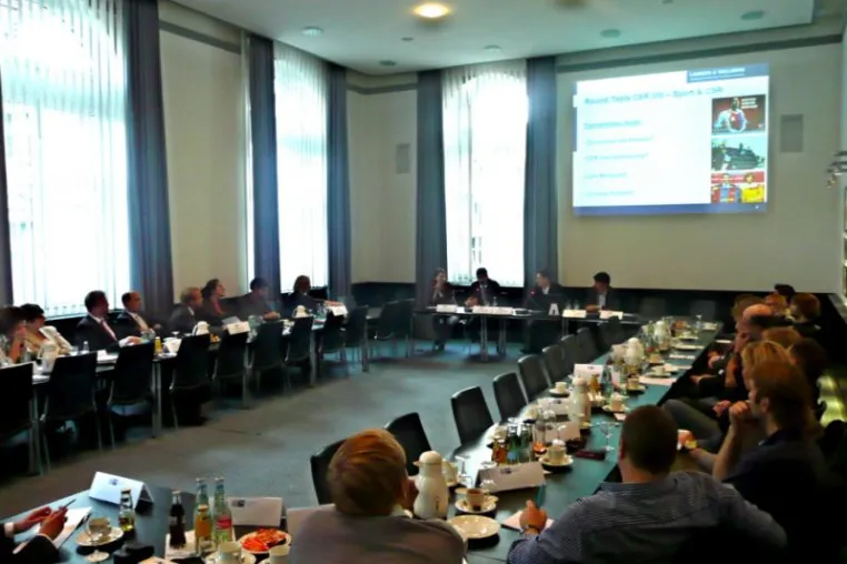 Bild: Vom Profiteur zum Akteur – auch Sportvereine machen CSR“/ HSV und FC St. Pauli beim „Round Table CSR“ am 21.9.