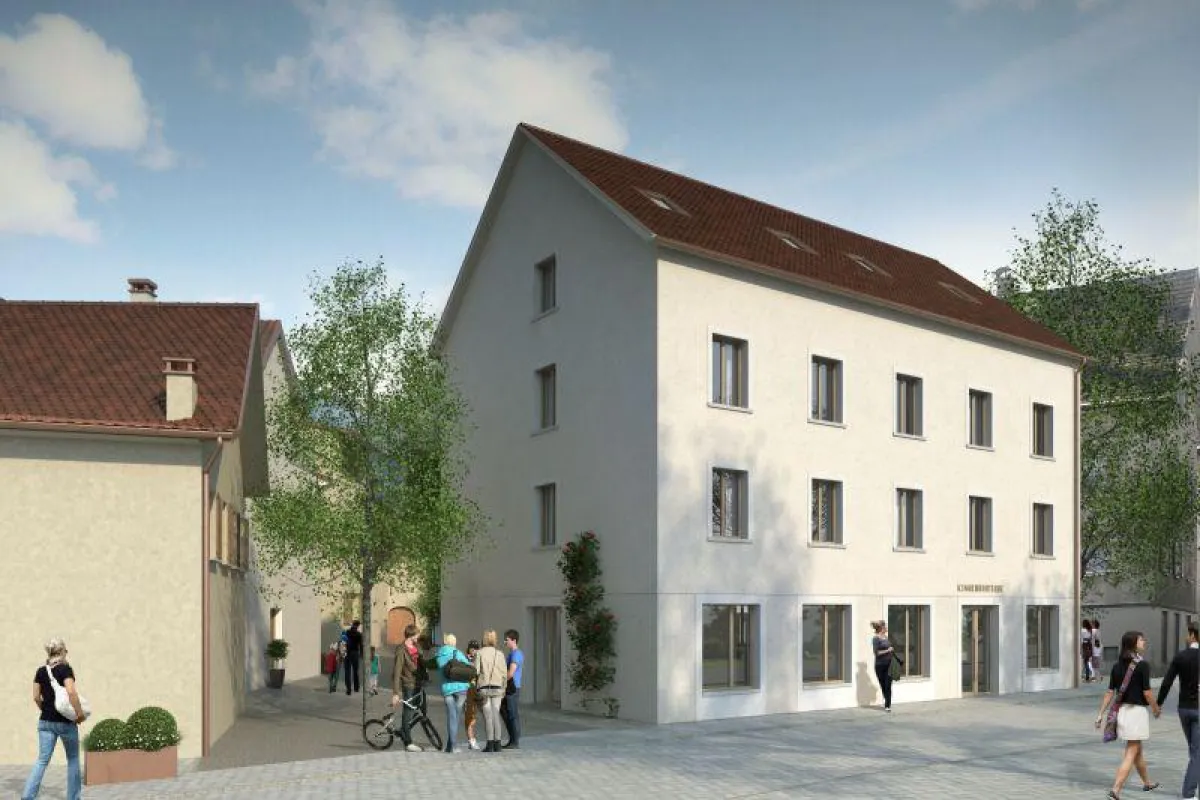 Die beiden Neubauten in der Harrachgasse fügen sich gut ins Bild der Hohenemser Altstadt ein.
