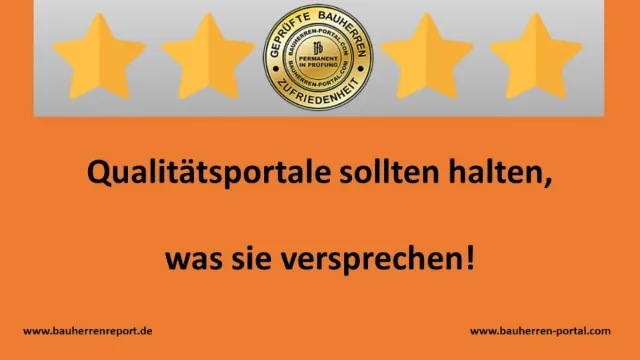 Bild: Wann Bauinteressenten aus dem Hausneubau Qualitätsportalen vertrauen können