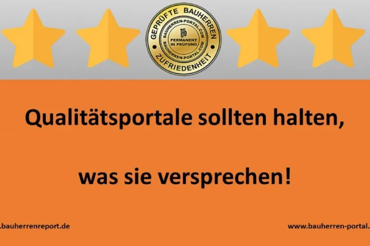 Bild: Wann Bauinteressenten aus dem Hausneubau Qualitätsportalen vertrauen können