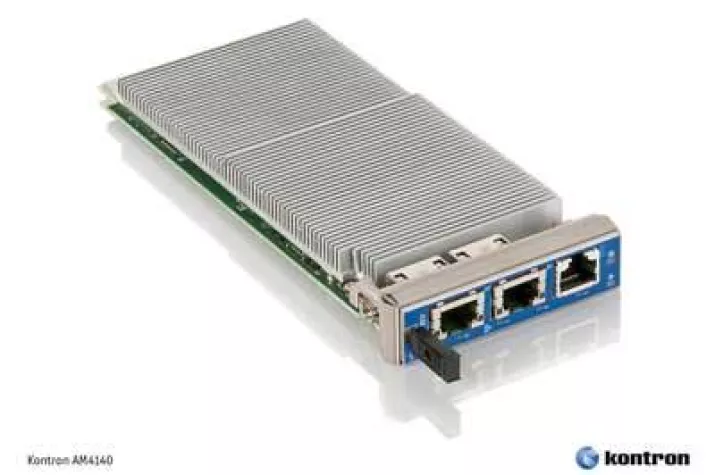 Bild: Kontron AdvancedMC Prozessormodul AM4140 mit 4/8-Kern Freescale QorIQ Prozessor