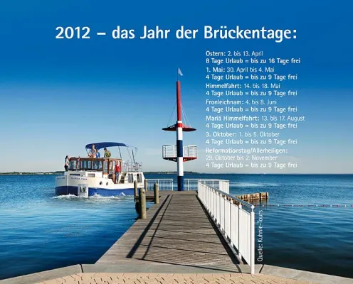Bild: 2012 ist das Jahr der Brückentage