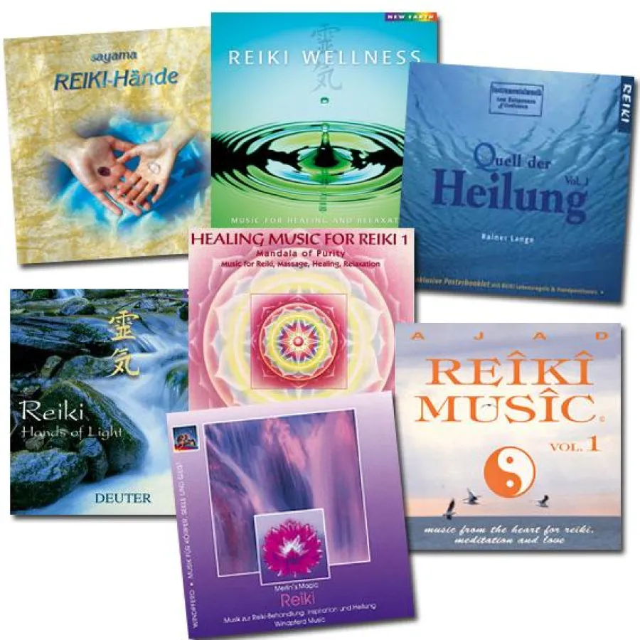 Sehr beliebt: Musik für Reiki von Deuter, Ajad, Merlin's Magic und anderen.
