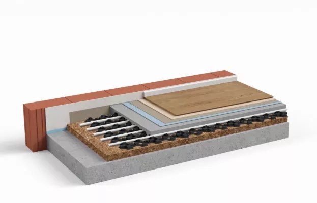 Bild: Trittschallplatte aus Stroh