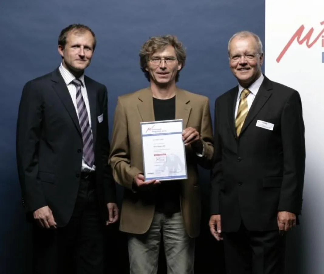 Peter Stanberg, Michael Braun, Kurt Sibold (Mitglied des Innovationsrates) bei der Preisverleihung