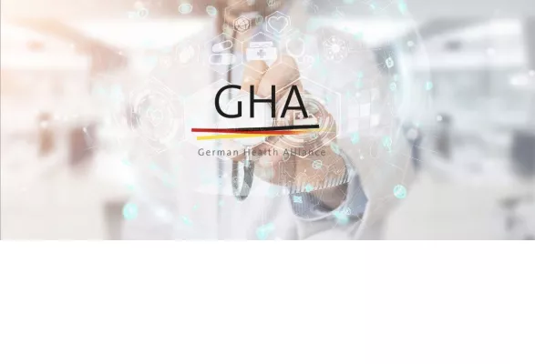 Bild: GHA - German Health Alliance präsentiert sich mit großem Messestand auf der Arab Health 2023 in Dubai