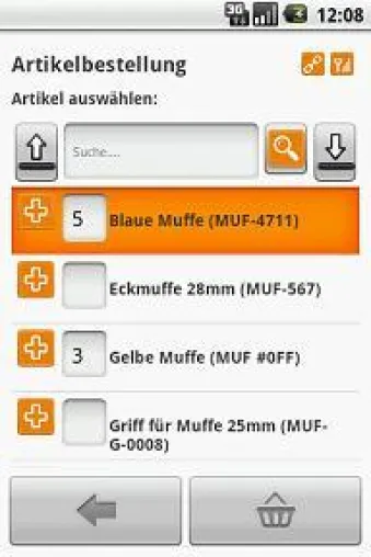 Bild: KMU-Software auf Android Smartphone in der Cloud