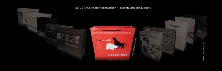 Bild: LOTUS BAGS Papiertragetaschen – Tragetasche des Monats "DER AKTIONÄR"