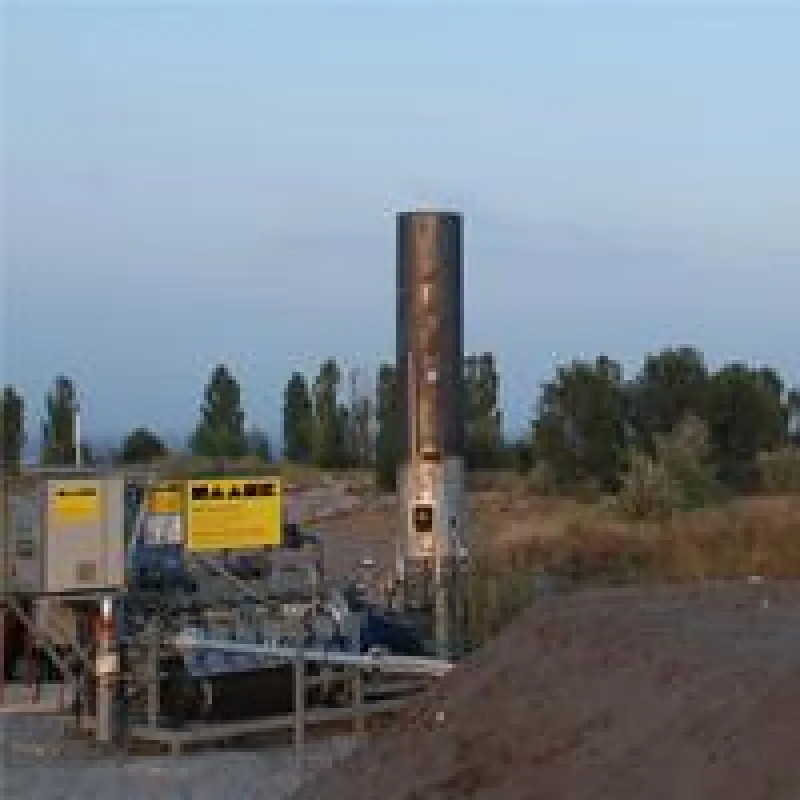 Deponiegas-Fackelanlage auf der Deponie Krementschuk, Ukraine