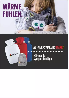 Bild: Wärmflaschen als Werbeartikel
