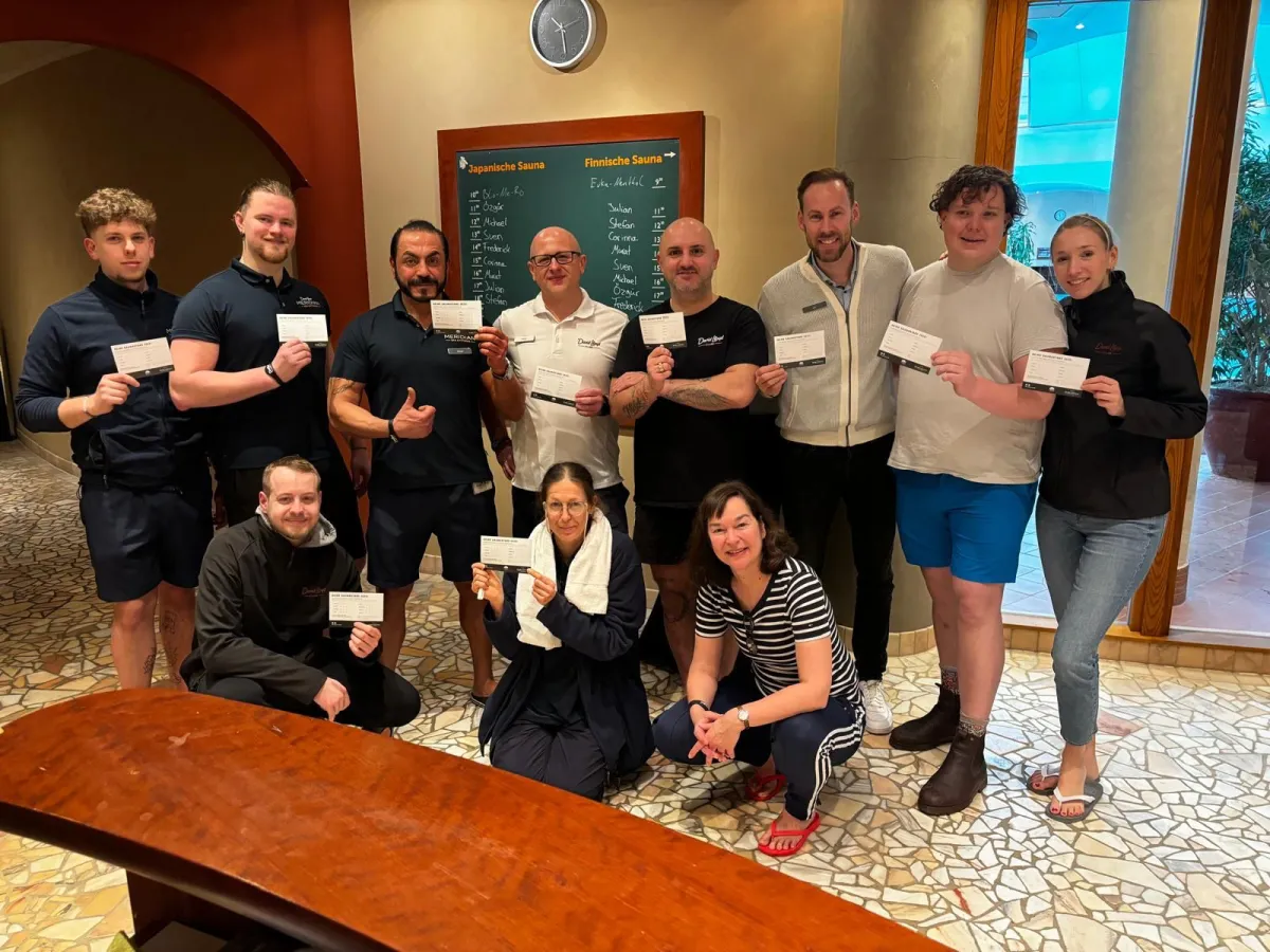 Die Saunastars 2025 beim Finale im Club Alstertal (Hamburg)