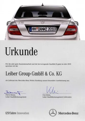 Bild: Mercedes-Benz zeichnet LEIBER aus