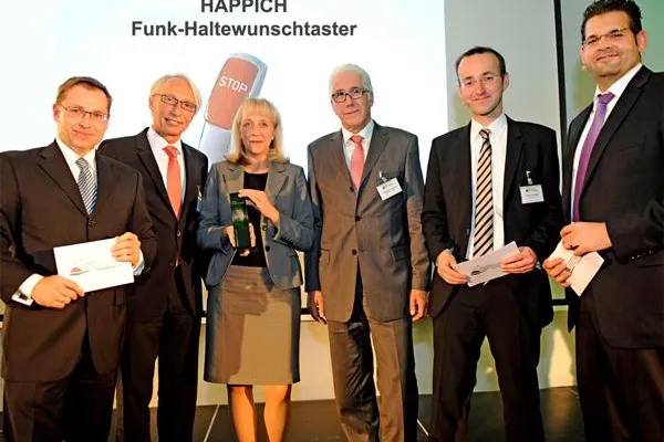Bild: Ausgezeichneter Funk-Haltewunschtaster - Internationaler Nachhaltigkeitspreis geht an HAPPICH