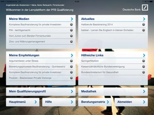 Bild: Deutsche Bank AG setzt mit Unterstützung von M.I.T e-Solutions auf neue Vielfalt des Lernens
